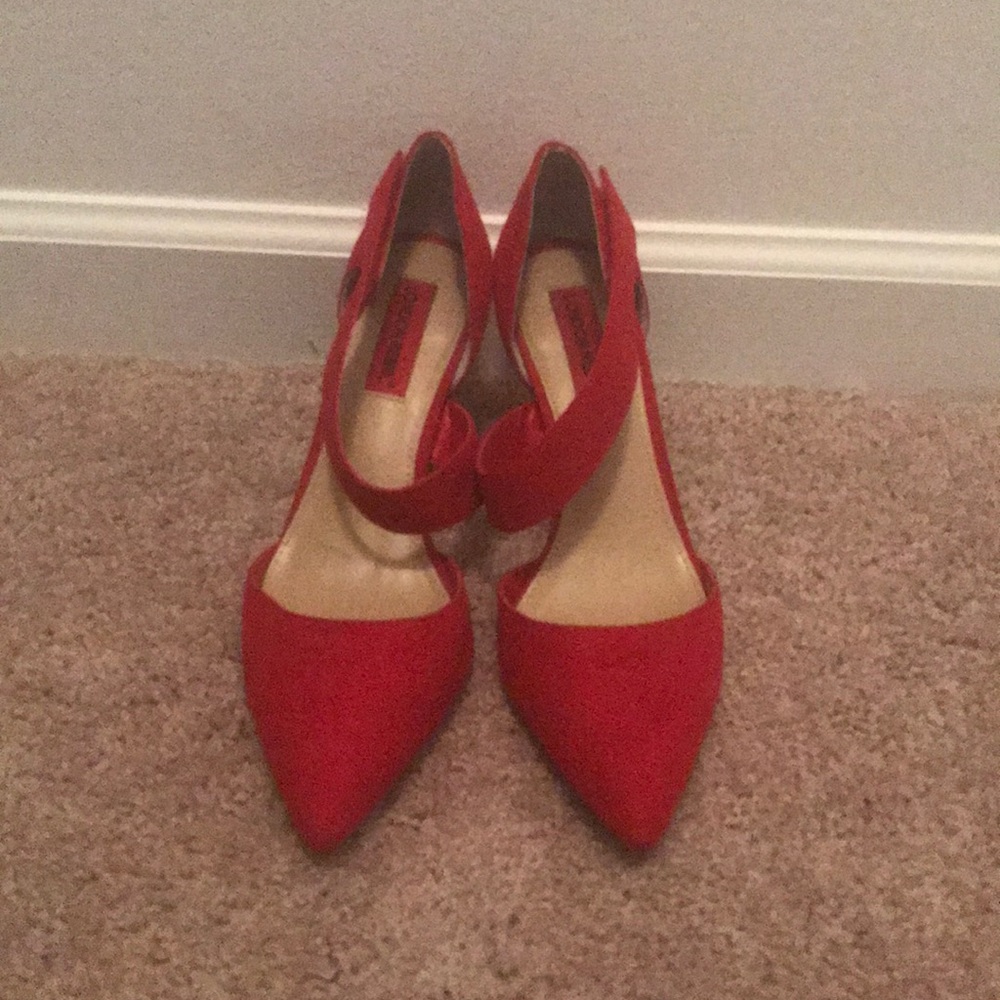 Red Wrap Around Heels